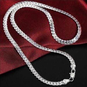 Sterling Braided Silver Chain Necklace for Women